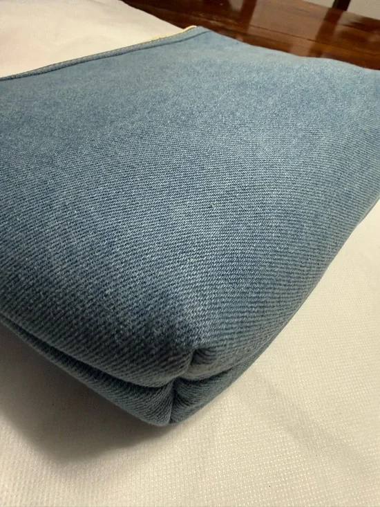 True Religion Brand Jeans Denim Pouch | Large Zip Clutch | NWT | - Picture 5 of 7